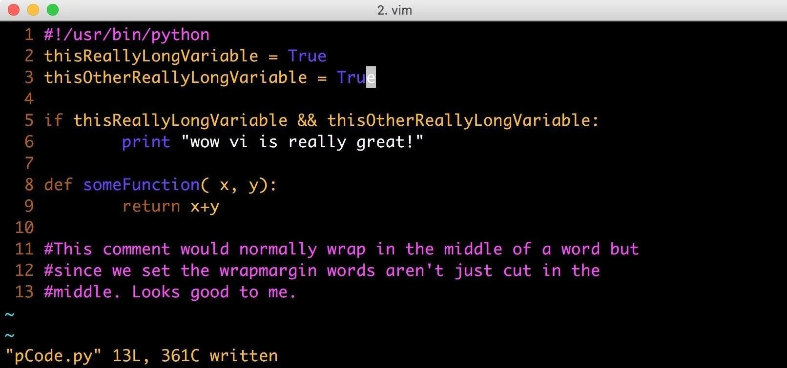 Code snippet showcasing Python programming.